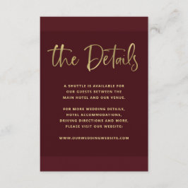 Modern voorstel | Gedetailleerde gegevens over de  Informatiekaartje