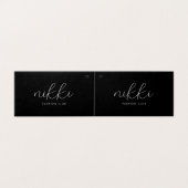 Modern vouwen Black Clothing Price Hang Label Kaart (Buitenkant ongevouwen)