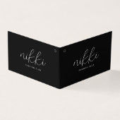 Modern vouwen Black Clothing Price Hang Label Kaart (Buitenkant)