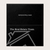 Modern vouwgemaakt ontwerp van onroerend goed visitekaartje (Buitenkant ongevouwen)