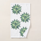 Modern vriendelijk groen Succulent Plant op wit Bad Handdoek (Handdoek)