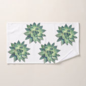 Modern vriendelijk groen Succulent Plant op wit Bad Handdoek (Handdoek)