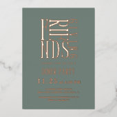 Modern Vriendschapsdiner Folie Uitnodiging (Voorkant)