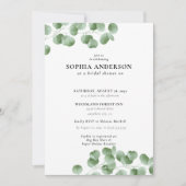 Modern Vrijgezellenfeest Botanische Eucalyptus Boh Kaart (Voorkant)