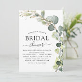 Modern Vrijgezellenfeest Botanische Eucalyptus Boh Kaart (Staand voorkant)