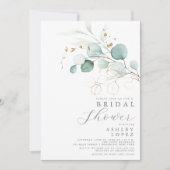 Modern Vrijgezellenfeest Botanische Eucalyptus Boh Kaart (Voorkant)