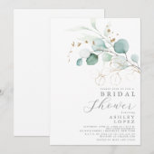 Modern Vrijgezellenfeest Botanische Eucalyptus Boh Kaart (Voorkant / Achterkant)