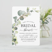 Modern Vrijgezellenfeest Botanische Eucalyptus Boh Kaart (Staand voorkant)