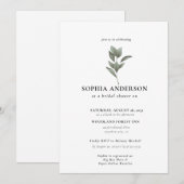 Modern Vrijgezellenfeest Botanische Eucalyptus Boh Kaart (Voorkant / Achterkant)