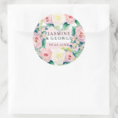 MODERN Vrijgezellenfeest — brede strips met Rozen Ronde Sticker (Tas)