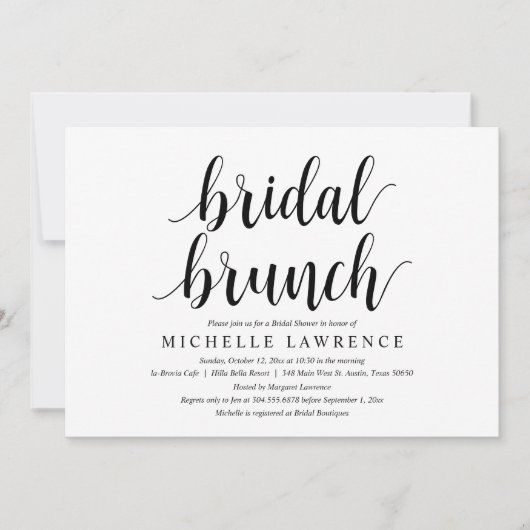 Modern Vrijgezellenfeest Brunch Celebration Kaart (Voorkant)