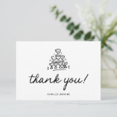 Modern Vrijgezellenfeest Dank u Kaart (Staand voorkant)