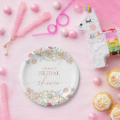 Modern Vrijgezellenfeest Decor, Boho Wildflower Papieren Bordje (Feest)