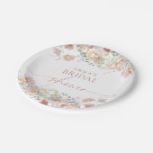 Modern Vrijgezellenfeest Decor, Boho Wildflower Papieren Bordje (Gekanteld)