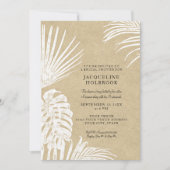 Modern Vrijgezellenfeest Eenvoudig Kraft Tropisch Kaart (Voorkant)