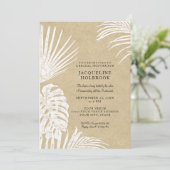 Modern Vrijgezellenfeest Eenvoudig Kraft Tropisch Kaart (Staand voorkant)