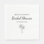 Modern Vrijgezellenfeest Elegante Palmbomen Tropis Servet (Voorkant)