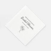 Modern Vrijgezellenfeest Elegante Palmbomen Tropis Servet (Hoek)