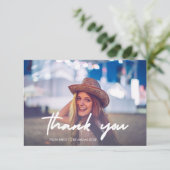 Modern Vrijgezellenfeest Foto Bedankkaart (Staand voorkant)