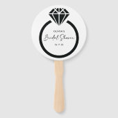 Modern Vrijgezellenfeest Foto Handwaaier (Achterkant)