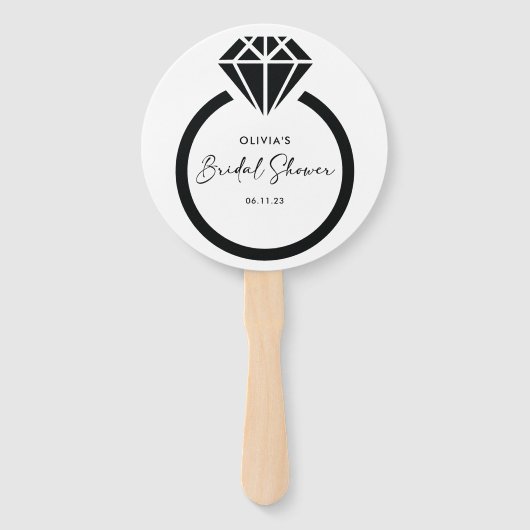 Modern Vrijgezellenfeest Foto Handwaaier (Achterkant)