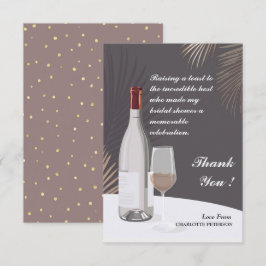 Modern Vrijgezellenfeest Host Bedankt Notitiekaartje