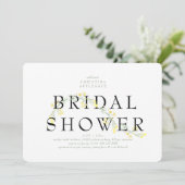 Modern Vrijgezellenfeest met gematigde geelbloem Kaart (Staand voorkant)