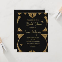 modern Vrijgezellenfeest met zwarte en gouden hart