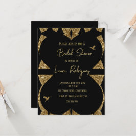 modern Vrijgezellenfeest met zwarte en gouden hart