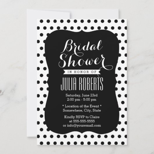 Modern Vrijgezellenfeest met zwarte en witte poold Kaart (Voorkant)