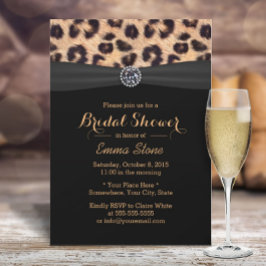 Modern Vrijgezellenfeest met zwarte ribbon Diamond Kaart