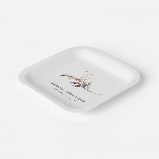 Modern Vrijgezellenfeest papier Borden rustieke bo Papieren Bordje (Gebogen)