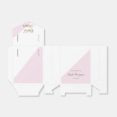 Modern Vrijgezellenfeest Roze Gouden Script Favor  Bedankdoosjes (Uitgevouwen)