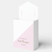 Modern Vrijgezellenfeest Roze Gouden Script Favor  Bedankdoosjes (Geopend)