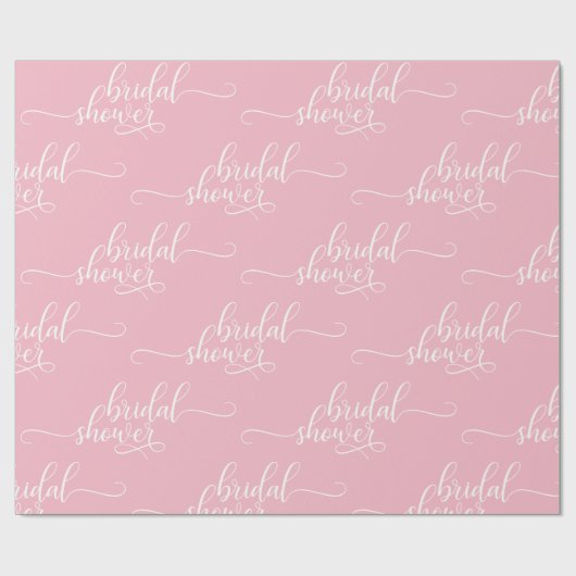 Modern VRIJGEZELLENFEEST roze wit script kalligraf Cadeaupapier (Vlak)
