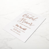 Modern Vrijgezellenfeest script Elegant Folie Uitnodiging (Gedraaid)