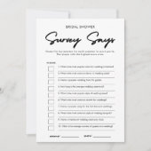 Modern Vrijgezellenfeest Survey zegt spel Kaart (Voorkant)