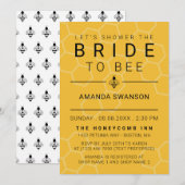 Modern Vrijgezellenfeest van Honeycomb en Bee Kaart (Voorkant / Achterkant)