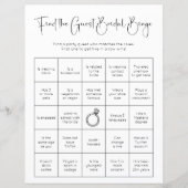Modern Vrijgezellenfeest Vind de gast bingo spel (Voorkant)