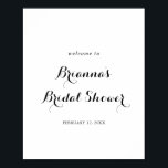 Modern Vrijgezellenfeest voor kalligrafie Poster<br><div class="desc">Dit moderne kalligrafie-vrijgezellenfeest is een goed poster voor een trouwe trouwdouche. Het eenvoudige en elegante ontwerp kenmerkt klassieke en fancy manuscripttypografie in zwart-wit.</div>