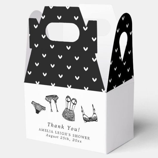 Modern Vrijgezellenfeest voor penseelschrijfbeveil Bedankdoosjes (Geopend)