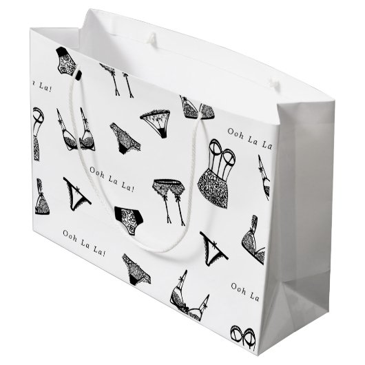 Modern Vrijgezellenfeest voor penseelschrijfbeveil Groot Cadeauzakje (Achterkant Gekanteld)