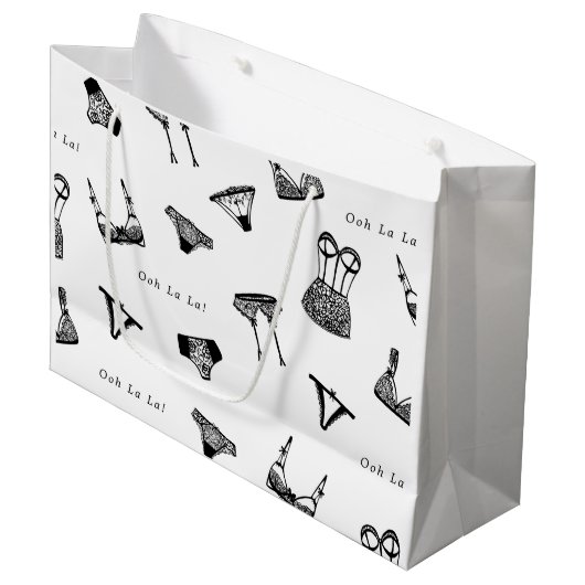 Modern Vrijgezellenfeest voor penseelschrijfbeveil Groot Cadeauzakje (Voorkant Gekanteld)