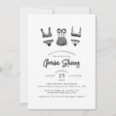 Modern Vrijgezellenfeest voor penseelschrijfbeveil Kaart (Voorkant)