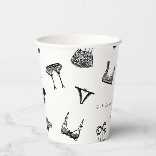 Modern Vrijgezellenfeest voor penseelschrijfbeveil Papieren Bekers (Achterkant)