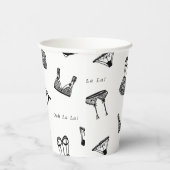 Modern Vrijgezellenfeest voor penseelschrijfbeveil Papieren Bekers (Rechts)