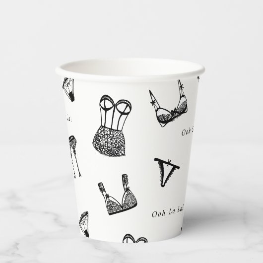 Modern Vrijgezellenfeest voor penseelschrijfbeveil Papieren Bekers (Voorkant)