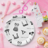 Modern Vrijgezellenfeest voor penseelschrijfbeveil Papieren Bordje (Feest)