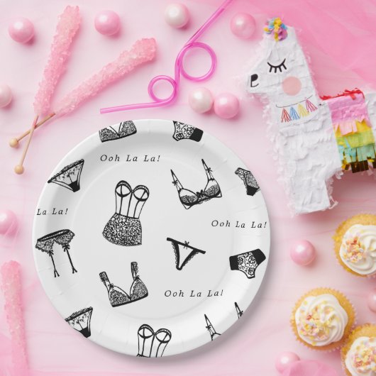 Modern Vrijgezellenfeest voor penseelschrijfbeveil Papieren Bordje (Feest)