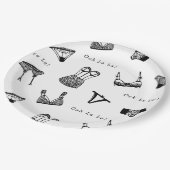 Modern Vrijgezellenfeest voor penseelschrijfbeveil Papieren Bordje (Gekanteld)